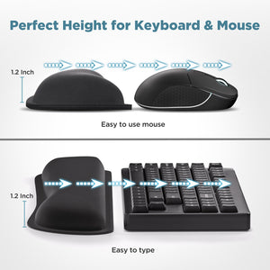 Gimars Upgrade Enlarge Silky Gel Memory Foam Keyboard Wrist Rest, Wrist Rest for Computer Keyboard, Ergonomic Design for Typing