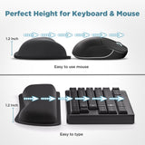 Gimars Upgrade Enlarge Silky Gel Memory Foam Keyboard Wrist Rest, Wrist Rest for Computer Keyboard, Ergonomic Design for Typing