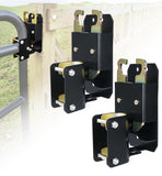2 Way Farm Gate Latch, 2PC Heavy-Duty Lockable Fence Latch with Self-Locking Nut, Black Livestock Gate Latch Compatible with Pas