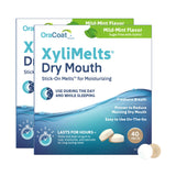 Oracoat XyliMelts for Dry Mouth Night Time or Day - Moisturizing Dry Mouth Adhering Discs, Sugar Free with Xylitol, 80 Count, Mi