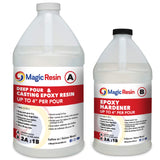 Deep Pour Epoxy Resin for River Table | 1.5 Gallon (5.7 L) | 4 DEEP Pour, Casting & Art Epoxy Resin Kit | Low VOC & Low Odor |