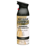 RustOleum 245217 Universal All Surface Hammered Spray Paint, 12 oz, Black
