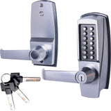 MX600 Mechanical Push Button Lever Lock, 60mm 2 3/8 Backset Latch, 13 Digit Keypad, Keyless Entry Commercial & Residential, Fit