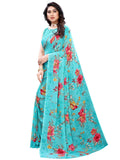 Satrani Womens Woven Polyester Saree (1850St176_Aqua Blue)