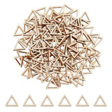 NBEADS 200 Pcs Triangle Wood Linking Rings, 0.79 Unfinished Wood Triangle Frames Unfinished Wood Pieces Rings Shape Linking Ring