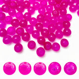 PAMIR TONG 400pcs 8mm Rose Round Glass Beads for Bracelet Pretty Smooth Loose Beads for Necklace-Earring-Jewelry Making-Home Dec