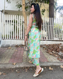 Anni Designer Women'S Rayon Viscose A-Line Printed Kurta With Pant (Uzma Green_Xl_Green_X-Large),Green,XL,Rayon,A-Line,