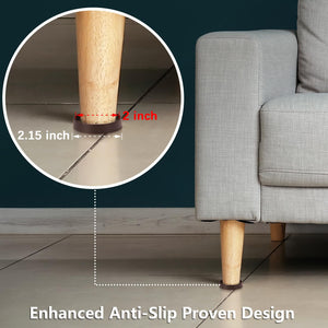 Non Slip Furniture Coasters - Premium Rubber Pads for Hardwood Floors | Anti Slip Furniture Pads | Floor Protectors and Stoppers