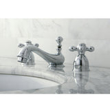 Kingston Brass Ks3951Ax Restoration Mini Widespread Lavatory Faucet With Metal Cross Handle, Polished Chrome