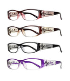 EYEBOGO Kaylee Fashion Reading Glasses for Women, Women's Ladies Classy Comfortable Readers (4-Pack, 1.75)