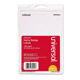 Universal UNV39101 31/2 in. x 21/4 in. SelfAdhesive Name Badges White (100/Pack)