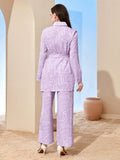 Leriya Fashion co-ord Set for Women Summer| co-ord Set for Women (Large, LavenderBlush)