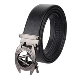 Zoro Mens Belt, Pu Leather Belt For Men, Alphabet Letter A B G N M R S T V (Black 82A)