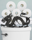 Wigag Dragon Toilet Paper Holder Stand for Extra 8 Rolls, Funny Decorative Free Standing Toilet Paper Storage, Farmhouse Bathroo
