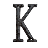 House Letter, 5 Inch High Cast Iron Home Address Letter, Perfect Matching the 5.5 Inch Cast Iron House Numbers (K)