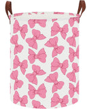 CLOCOR Large Laundry Basket,Waterproof Nursery Hamper,Collapsible Fabric Storage Container,Toys Bin,Room Decor,Gift Basket(Pink 