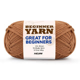 60g Brown Yarn for Crocheting and Knitting;66m (72yds) Cotton Yarn for Beginners with Easy-to-See Stitches;Worsted-Weight Medium