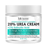 Mexmy 20% Urea Cream + 2% Salicylic Acid for Cracked Heels, Calluses, Corns & Dry Skin | Intensive Moisturizing Cream with Ceram