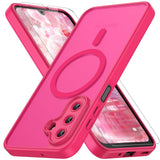 Vansdon for Samsung Galaxy A17 4G/5G Case, Compatible with MagSafe, Magnetic Translucent Matte Slim Protective Cover with 1 Scre