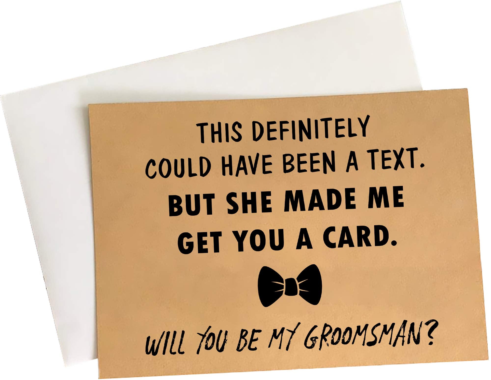Heather & Willow Groomsmen Proposal Cards - Set Of 8 With Envelopes 5 X 7 | Funny Groomsmen Proposal Gifts For Wedding