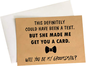 Heather & Willow Groomsmen Proposal Cards - Set Of 8 With Envelopes 5 X 7 | Funny Groomsmen Proposal Gifts For Wedding