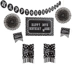 Amscan Party Dcor, Assorted Sizes, Black/White