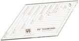 EZ Quilting 60 Degree Diamond Shape Acrylic Tool1 to 41/2, Clear