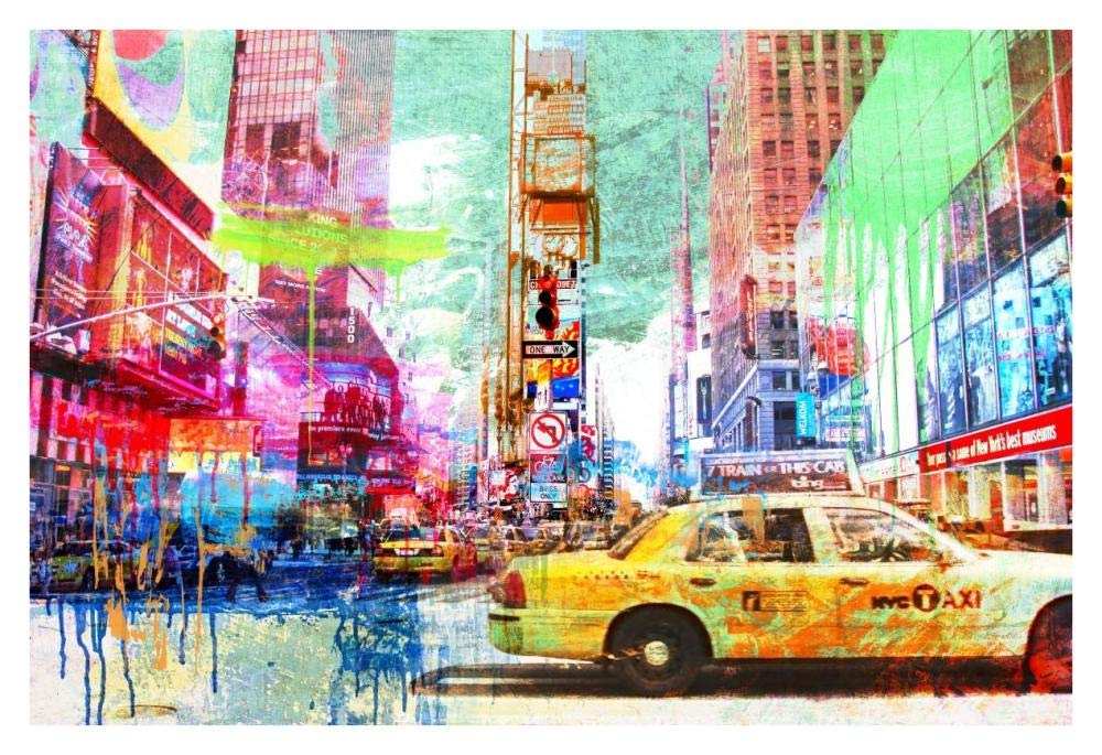 Taxis In Times Square 2.0-Paper Art-38,,X26,,