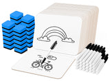 Dry Erase LapBoards, PANDRI 26 Pack Double Sided 12.5 x 9 Inch Whiteboards with 26 Erasers and 26 Markers, Dry Erase Boards for 