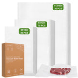 [2025 Upgraded]Moretoes Vacuum Sealer Bags, 30 Gallon 11x 16and 70 Quart 8x 12and 50Pint 6x 10Food Saver Bags BPA Free, Pre-cut 