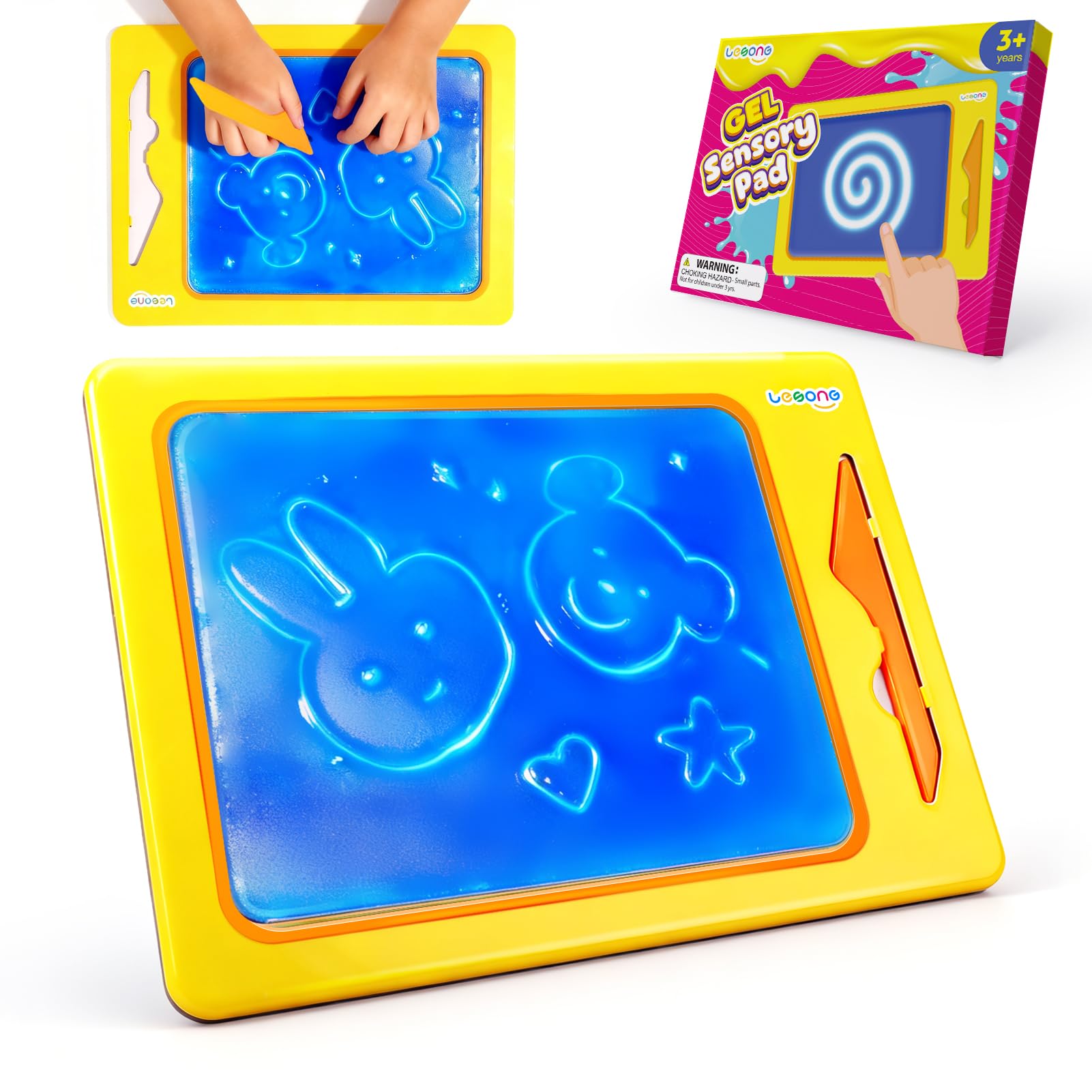 LESONG Sensory Toys Drawing Board for Kids: Reusable Mess-Free Learning Pad - Toddlers Travel Toys Quiet Stress Relief ADHD Tool