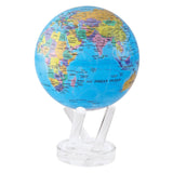 MOVA Globe - Blue Political Map 4.5| Rotating World Globe Powered by Light | Educational Home Decor, No Batteries or Wires N