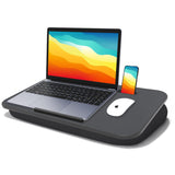 Lap Desk, Lap Desk with Cushion, Fits up to 17 inch Laptop, Pillow Designed, Portable Laptop Stand with Tray, Pad & Phone Holder