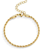 Extra Large Gold Rope Anklets for Women Large Ankle, 14K Real Gold Plus Size Anklets for Womens Waterproof, 10+2 Adjustable Non 