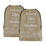 Kuber Industries Pack Of 2 Cloth Storage Bag | Storage Organizer | Travel Cloth Carrying Bag | Garments Cover For Laundry | Trav
