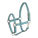 HORZE Adepto Adjustable Horse Halter | Soft, Durable Polyester - Canal Blue - Warmblood