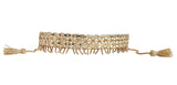Duchess Gold Sequin Embellished Tasseled Saree Waist Belt And Kamarbandh For Women And Girls