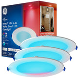 Cync GE Reveal Smart LED Wafer Downlight, Color Changing WiFi Light, Matter Compatible, Compatible with Alexa and Google Home, 4
