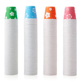 LITOPAK 400 Pack 3oz Disposable Bathroom Cups, Colorful Disposable Mouthwash Cups, Small Paper Cups for Parties, Picnics, Barbec