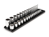 TEKTON 3/8 Inch Drive 12Point Socket Set with Rails, 30Piece (1/41 in.) | SHD91210