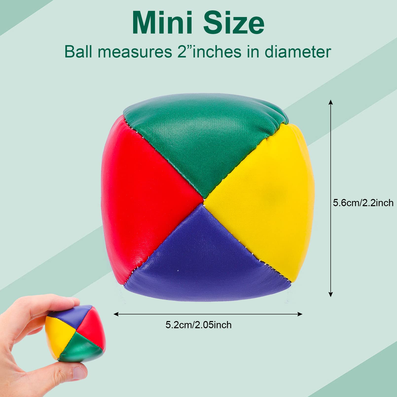 16 Pack Juggling Balls for Beginners,Mini Juggling Balls,Multicolor Beginners Juggling Balls,Durable Juggle Ball Kit,Soft Easy J