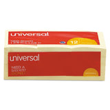 Universal 35662 Standard SelfStick Notes, 1 3/8 x 1 7/8, Yellow, 12 100Sheet/Pack