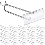 Thyle 50 Pcs Metal Scan Hook with Label Holder for 1/8 to 1/4 Pegboard, Peg Board Hooks with Price Tag, Pegboard Wall Accessorie