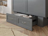 Monroe Full Murphy Bed Chest In Grey
