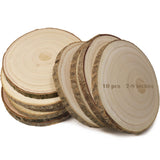 10 pcs Large Unfinished Wood Slices for Centerpieces 7-8 inches Rounds for Tables Decor Rustic Wood Circles for DIY Crafts and W