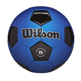 WILSON Traditional Soccer Ball - Size 5, Black/Royal