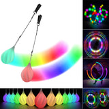 LED Poi Balls Set for Children and Adults - Luminous Premium Toy for Beginners & Professionals | LED Pois Kids Juggling | Juggli