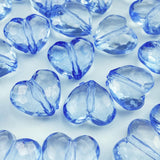 YHYPOCI 20pcs Acrylic Heart Beads 30mm Heart Shape Loose Bead for Making Bracelet Necklace Jewelry Making Craft(Light Blue)