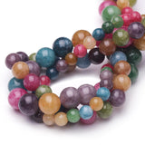 Chicager Natural Stone Beads for Jewelry Making,10mm Blue Tourmaline Polished Smooth Round Gemstone Beads for Bracelet Necklace 