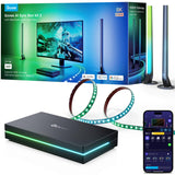 Govee Hdmi 2.1 Sync Box Kit 2 Includes Ai Sync Box Light Bars And Monitor Backlight Supports 8K@60Hz 4K@144Hz Vrr And Allm Works With Matter And Alexa Rgbic Light Strip For 27-34 Inch Monitor -Like New